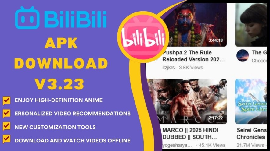 BiliBili APK Download V3.23 (85MB) – HD Anime & Games